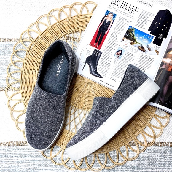 JSlides NYC Shoes - JSlides NYC Metallic Glitzy Slip On Sneakers